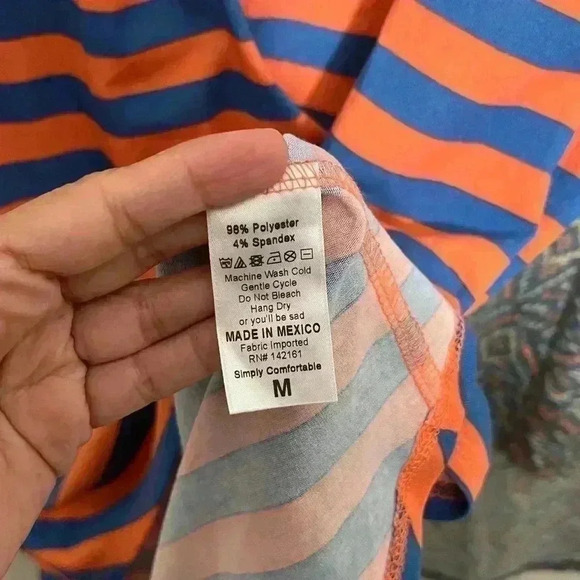 LulaRoe Irma Striped and Geometric Print Drop Sleeve Top Bundle | size medium - Picture 6 of 8